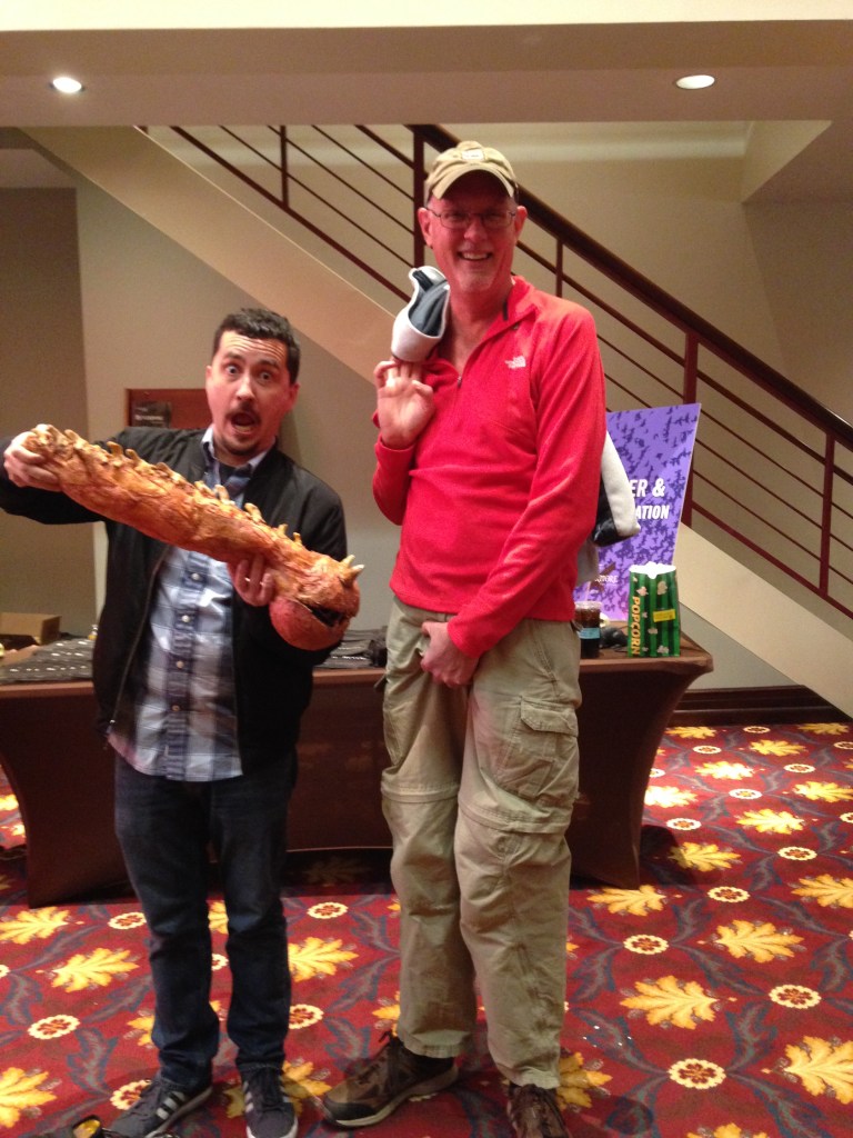 This is my friend, Trey, meeting Knobby and Writer/Producer/Director Christopher G. Moore after we saw the film.